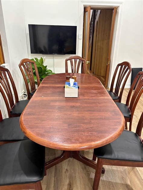 Solid Extendable Dining table with 8 chairs - Dining Tables - Sydney ...