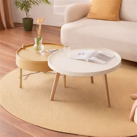 jessica Simple Modern Solid Wood Round Coffee Table Coffee Table | Wayfair