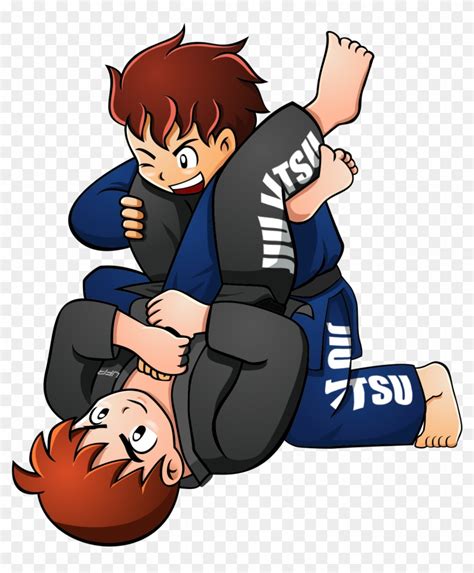 Cartoon Image Of Kids Jiu Jitsu Triangle Choke - Jiu Jitsu Kids Logo ...