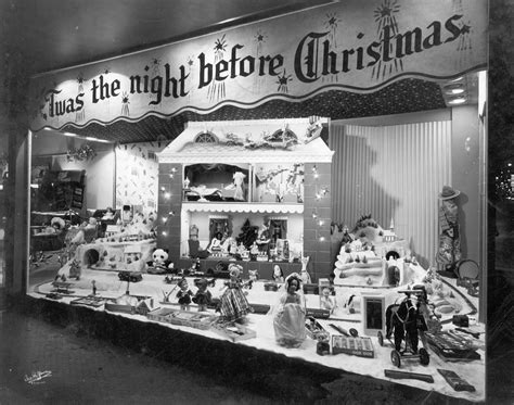 Vintage Christmas Photograph ~ 'Twas The Night Before Christmas window display from the ...