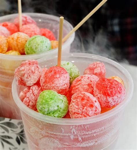 Dragon Breath Balls. it's fun playing with food. these are made with liquid nitrogen so the fog ...