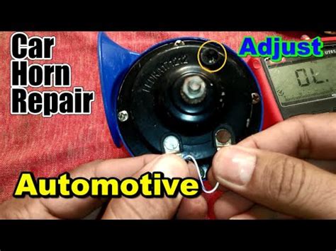 Horn repair. Car horn repair yourself. How to repair a not banging car ...