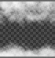 Clouds white fog smog on transparent background Vector Image