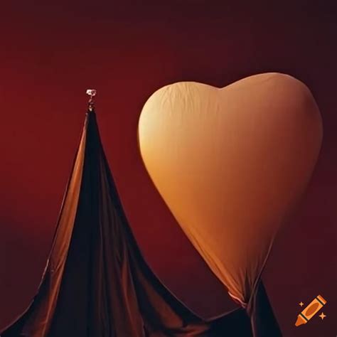 Heart-shaped canopy tent on Craiyon