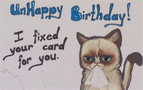 Grumpy cat birthday card | Cat birthday card, Grumpy cat birthday, Grumpy cat