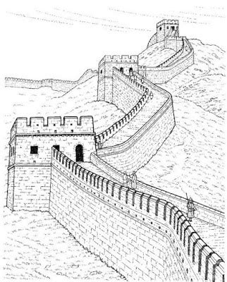 Pencil Sketches of the Great Wall of China