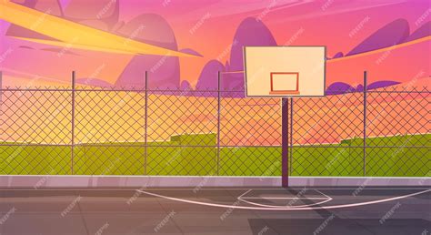 Empty Basketball Court Cartoon Vector Illustration Ba - vrogue.co