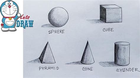 How to Shade basic forms ( 3D shapes ) step by step | Geometric shapes ...