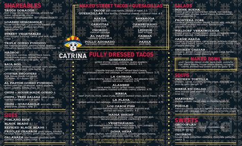 La Catrina Mexican Kitchen menu in New Albany, Indiana, USA