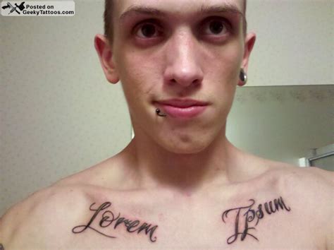 Lorem Ipsum Tattoo – GeekyTattoos