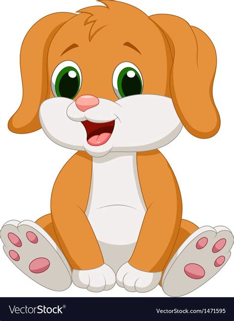 Cute baby dog cartoon vector image on VectorStock | Cute baby dogs, Cartoon dog, Cute cartoon ...