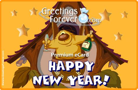 Happy New Year ecard, New Year ecards, tarjetas