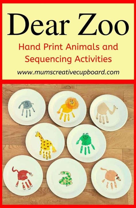 Dear Zoo Activities: Hand Print Animals For Little Ones - Mum's Creative Cupboard