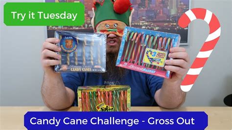 Candy Cane Challenge - Gross Out Edition - Try it Tuesday - YouTube