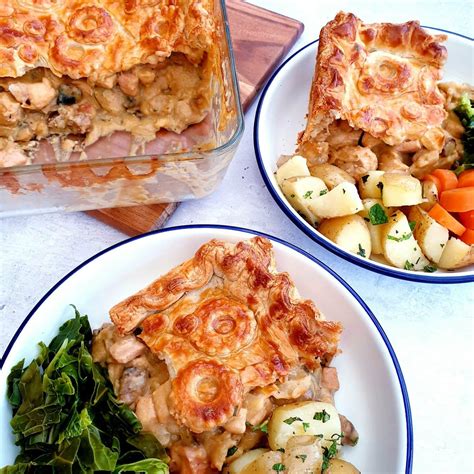 Puff Pastry Pie with Chicken, Ham & Mushroom – Feast Glorious Feast