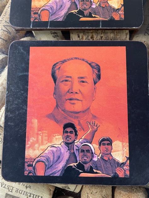 Mao Zedong Vintage Wooden Coaster on Carousell
