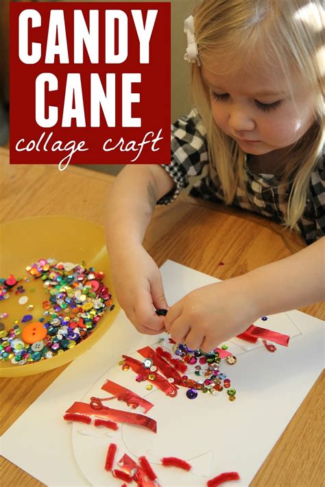 Toddler Approved!: Candy Cane Collage Craft for Toddlers