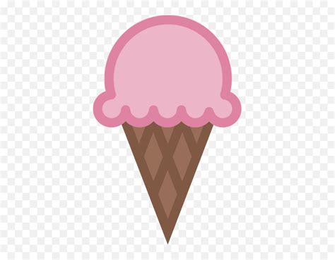 Strawberry Cone Graphic Picmonkey - Ice Cream Emoji,Strawberry Emoji ...