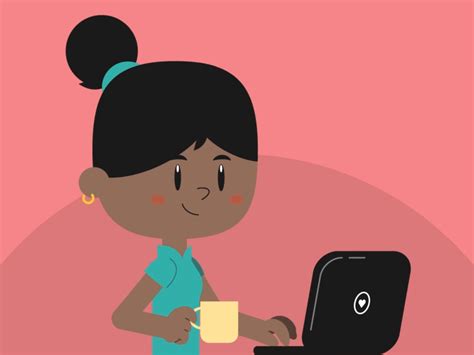 girl laptop by jesse cunha on Dribbble