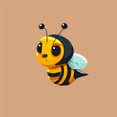 flying honey bee bumblebee character logo mascot flat vector 16088634 ...