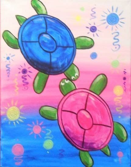 New Painting Acrylic Easy Turtle 35+ Ideas #painting | Turtle painting, Kids canvas painting ...