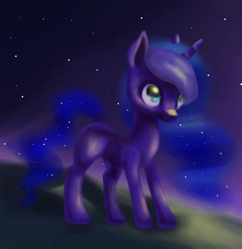 Filly unicorn Luna by PoLLar-nya on DeviantArt