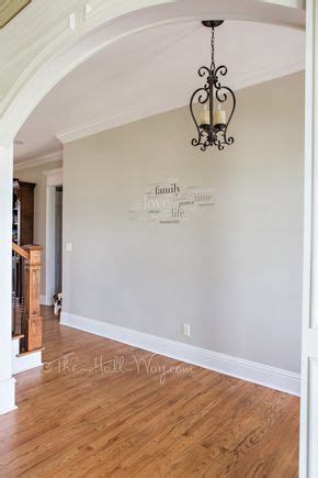 Foyer with Behr Sculptor Clay and Silky White Trim -A BM Revere Pewter Alternative - Behr ...