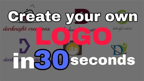 Create your own LOGO only in 30 SECONDS online without any App - YouTube