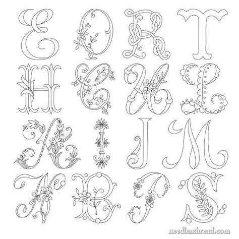 Monograms for Hand Embroidery Index | Embroidery alphabet, Hand ...