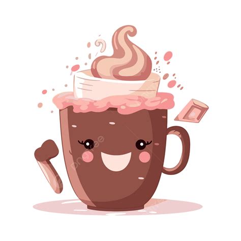 Hot Cocoa Clipart Cute Hot Cocoa Cup With A Smile Cartoon Vector, Hot ...