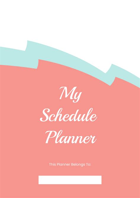 FREE Schedule Planner Templates & Examples - Edit Online & Download | Template.net