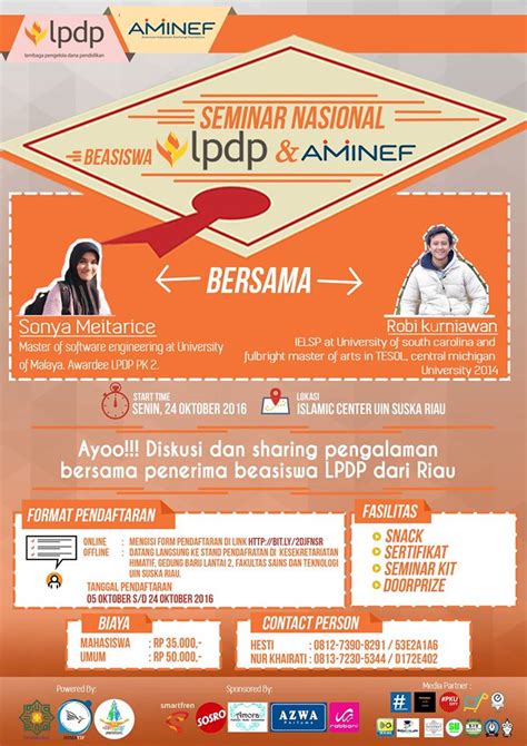 Teknik Informatika UIN SUSKA Laksanakan "Seminar BEASISWA LPDP RI & AMINEF GOES TO CAMPUS RIAU ...