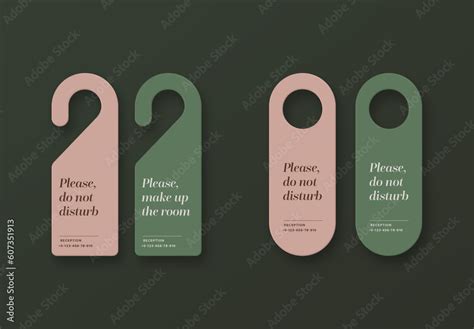 Hotel Door Hanger Layouts Stock Template | Adobe Stock