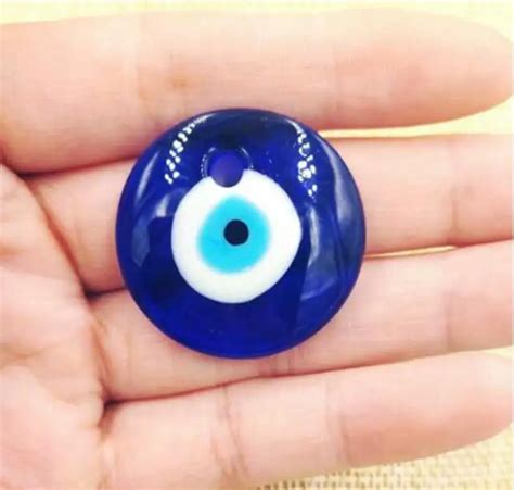 30mm Lucky Blue Glass Greek Turkish Evil Eye Amulet Pendant Charm ...