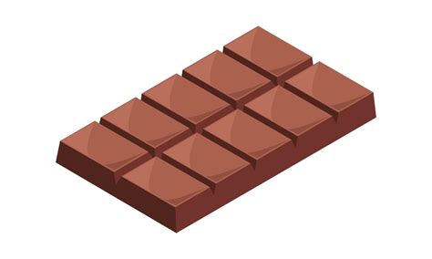 Chocolate bar vector illustration isolated on white background ...