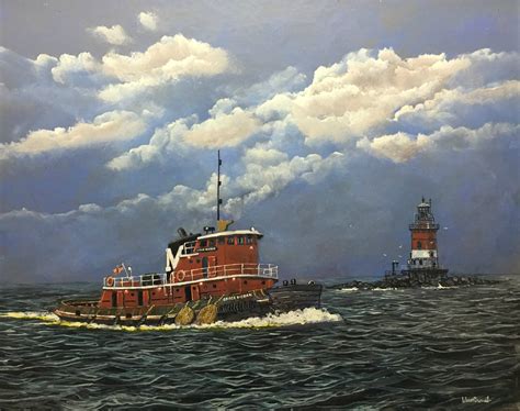 Tugboat Painting at PaintingValley.com | Explore collection of Tugboat ...