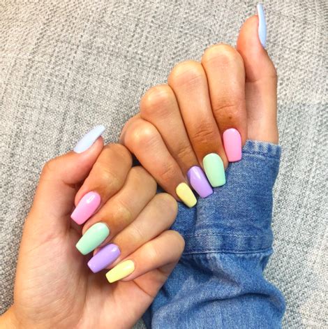 Rainbow Nails Are The Latest Must-Have Manicure: From Pastel Shades to Acid Hues