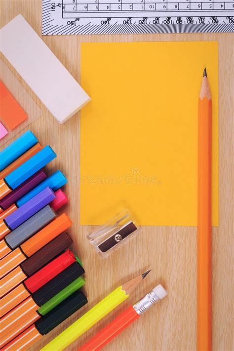 Set of Office Stationery or Math Supplies. Stock Image - Image of ...