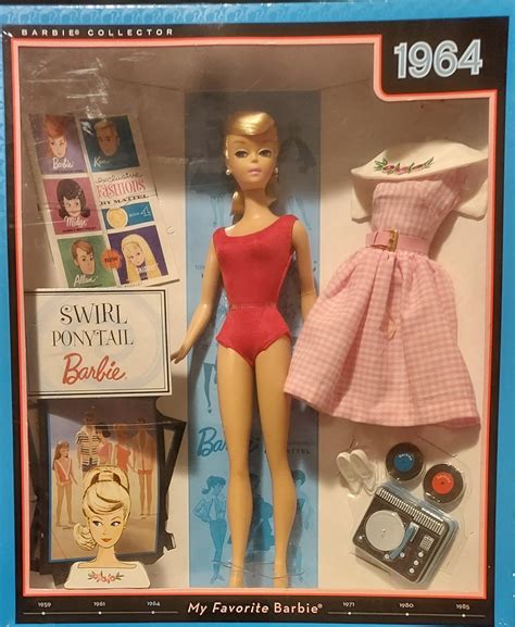 BARBIE Collector, My Favorite Barbie Doll Swirl Ponytail 1964 Reproduction, Mattel #T1373, NRFB