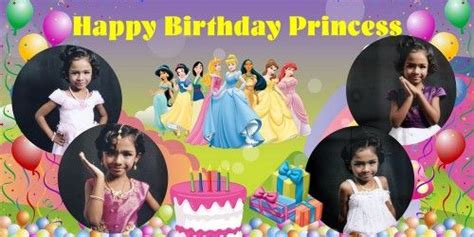 (Disney Princess Birthday Banner 4) - (Custom Birthday Banner Printing ...