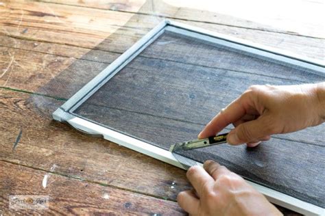 Learn how to DIY replacement window screens with frames yourself!Funky Junk Interiors