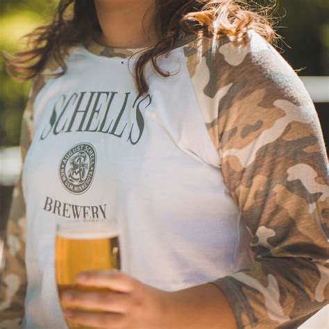 Women's Ivory Camo 3/4 Sleeve - Schell's Brewery