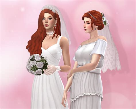 Daisy & Rose | Sims 4 wedding dress, Black wedding veil, Sims 4