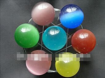 SUIRONG 331+++ plate Asian Quartz Cat Eye Crystal Healing Ball Sphere 40MM*7PCS+Stand|eye mask ...