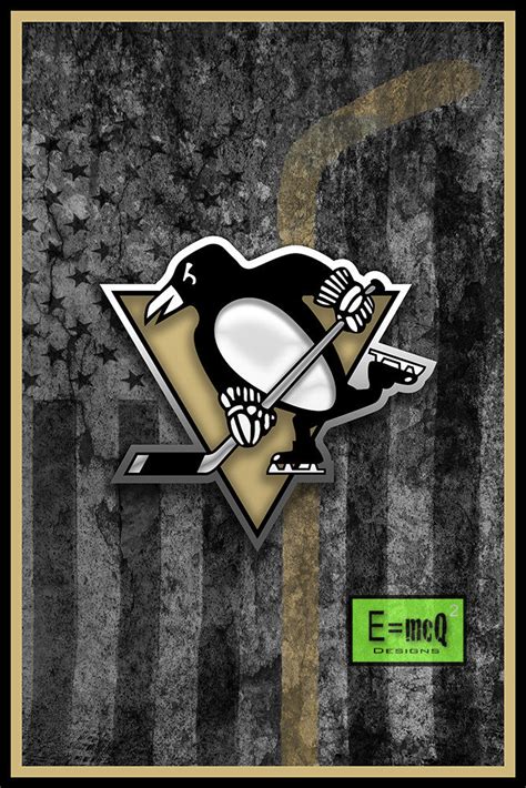 Pittsburgh Penguins Hockey Flag Poster, Pens Art, Penguins Flag Man Ca ...