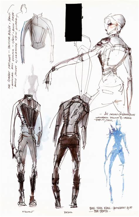 A peek inside Cinna's sketchbook on the eve of the film's DVD release Mockingjay Costume, Hunger ...