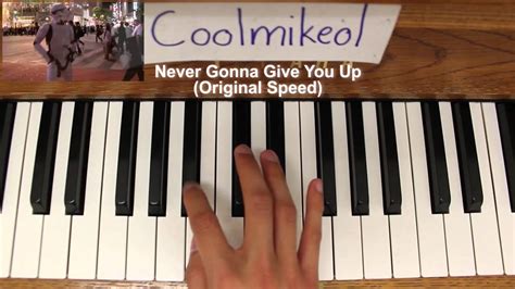 BASIC Piano Melody: Never Gonna Give You Up - YouTube