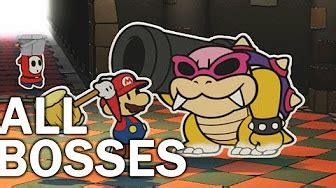 Paper Mario Color Splash: All Bosses - YouTube