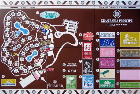 Map Layout Gran Bahia Principe Coba | Playa del carmen cancun, Playa del carmen, Cancún