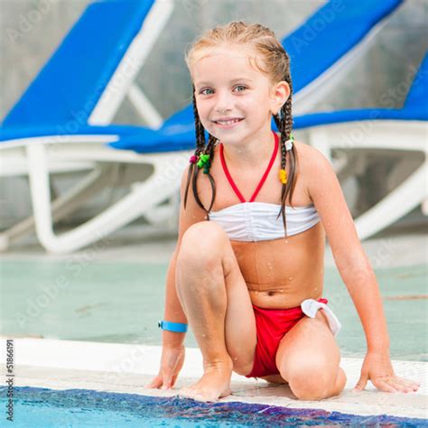 pretty little girl in swimming... - Acheter cette photo libre de droit et découvrir des images ...